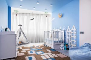 light blue baby room