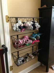 Sensational shoe storage ideas at front door #shoestorageideas #shoerack #shoeorganizer Sensational shoe rack bench #shoestorageideas #shoerack #shoeorganizer